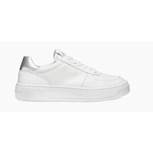NEW Stuart Weitzman Women Courtside Leather Sneakers White Silver US 9 $350 [jb]